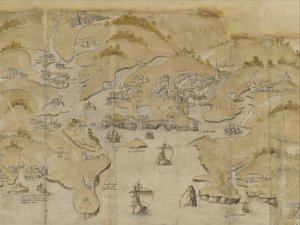 Map of the Coast Between Fowey and Salcombe, Including Plymouth. Part of a Panoramic Map of the Coast from Land