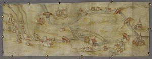 Map of the River Trent and its Tributaries between Nottingham and Newark, c.1540 by English School