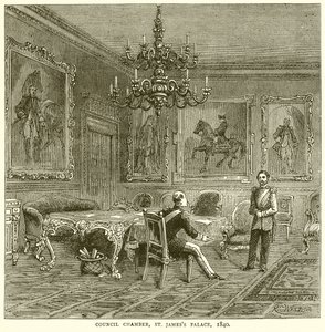 Council Chamber, St. Jamess Palace, 1840 by English School