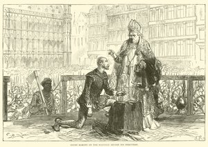 Count Egmont on the Scaffold before his Execution by English School