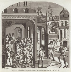 Count Lewis of Flanders Offers Terms to the People of Ghent by English School