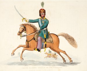 Count Platoff, Hetman of the Cossacks, Illustration from An Historical Account of the Battle of Waterloo by William Mudford, 1816
