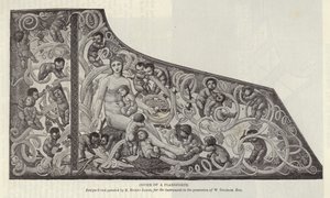 Cover of a Pianoforte Designed and Painted by Edward Burne-Jones by English School
