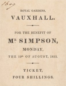 Cover of a Programme for a Benefit Held in the Memory of Mr. C. H. Simpson by English School