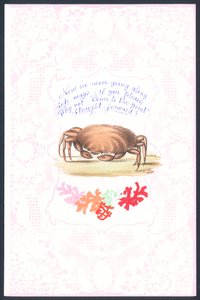Crab greetings card
