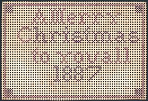 Cross Stitch (1887), Christmas Card by English School