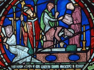 Cure of the Daughters of Godbald of Boxley, early 13th century by English School