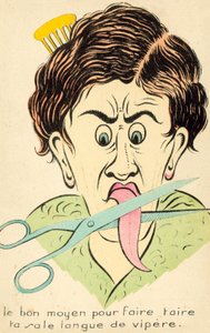 Cutting the tongue of a shrew by English School