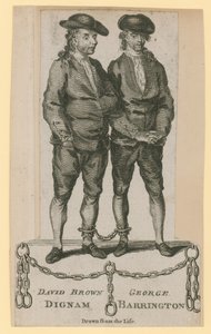 David Brown Dignam and George Barrington, drawn from life by English School