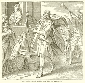 David Bringing Home the Ark in Triumph by English School