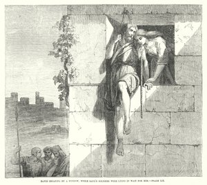 David Escaping by a Window, While Saul