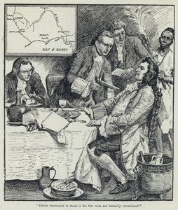 Davies threatened to shoot if the fort were not instantly surrendered by English School