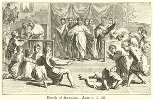 Death of Ananias by English School