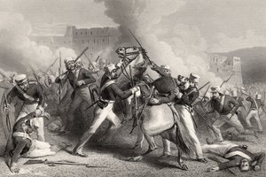 Death of Brigadier Adrian Hope in the Attack on the Fort of Roodmow, 15th April 1858, from 