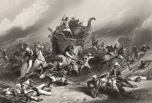Defeat of the Peishwas army before Jhansi by General Rose on 1st April 1858, from 