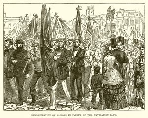 Demonstration of Sailors in Favour of the Navigation Laws by English School