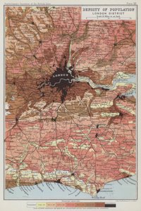Density of Population, London District by English School