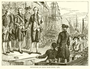 Departure of Clive from India, 1767 by English School