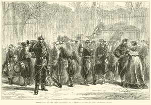 Departure of the 10th Regiment of National Guards to the Advanced Posts, October 1870 by English School