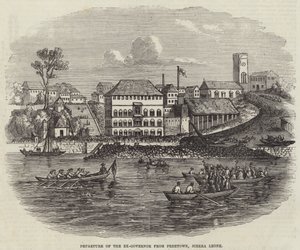 Departure of the Ex-Governor from Freetown, Sierra Leone by English School
