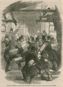 Deposits of railway plans with the Board of Trains - the rush at the door by English School