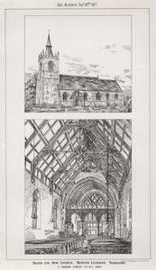 Design for New Church, Burton Leonard, Yorkshire by English School