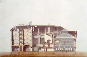 Design for the Stag Brewhouse, original manuscript drawing from the offices of George Saunders, c.1807