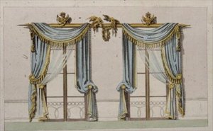 Design for Window Curtains, Plate 64 from Ackermann