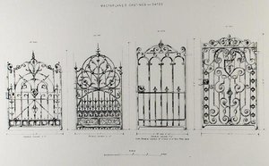 Designs for cast-iron railings, from 