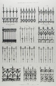 Designs for cast-iron railings, from 