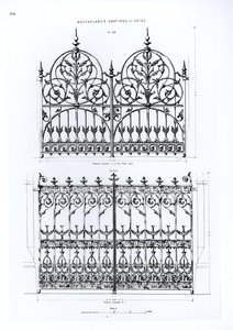 Designs for cast-iron railings, from Macfarlanes Castings by English School