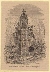 Destruction of the cross in Cheapside by English School