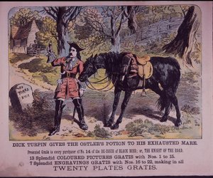 Dick Turpin with His Horse Black Bess on His Way to York by English School
