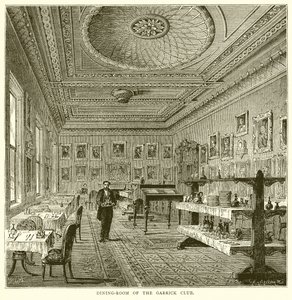Dining-Room of the Garrick Club by English School