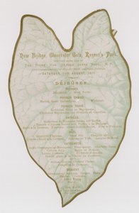 Dinner to Celebrate the Laying of the First Stone at the New Bridge, Gloucester Gate, Regents Park, London by English School