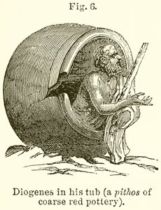 Diogenes in his Tub by English School