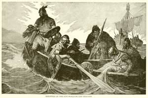 Discovery of the New World by Leif Ericsson by English School