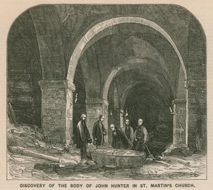 Discovery of the body of John Hunter in St Martin