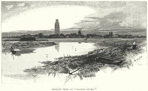 Distant View of "Boston Stump" by English School