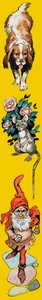 Dog, Mouse and Elf by English School
