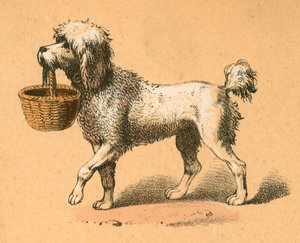 Dog with Basket by English School