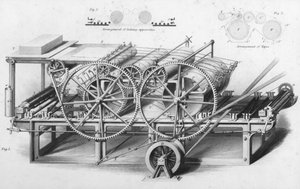 Double Cylinder Printing Machine from Cyclopaedia of Useful Arts & Manufactures, edited by Charles Tomlinson, c.1880s by English School