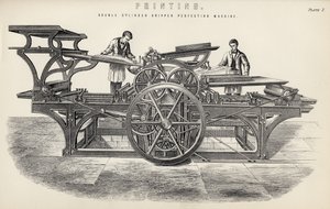 Double cylinder gripper perfecting machine, from The National Encyclopaedia, published by William Mackenzie, London, late 19th century by English School