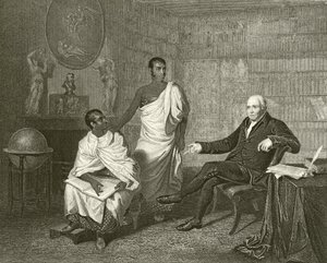 Dr Adam Clarke and the Priests of Buddha by English School