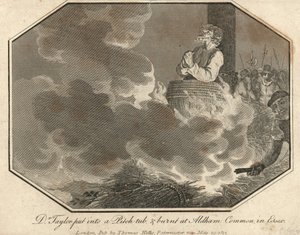 Dr Taylor Put into a Pitch-Tub and Burnt at Aldham Common in Essex