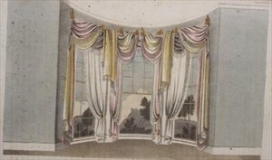 Draperies for Circular Windows, Plate 108 from Ackermann