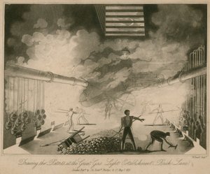 Drawing the Retorts at the Great Gas Light Establishment, Brick Lane, London by English School