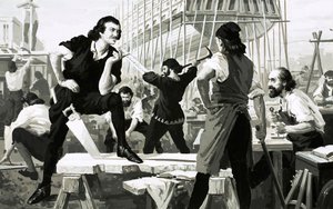 Dressed as an English Sailor, Peter the Great Helped Build Great Sailing Ships by English School