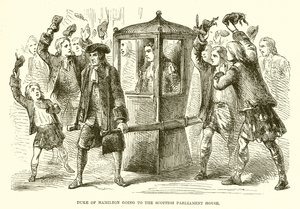 Duke of Hamilton going to the Scottish Parliament House by English School