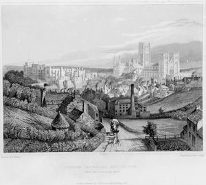 Durham Cathedral and Castle from Newcastle Road, 1841
